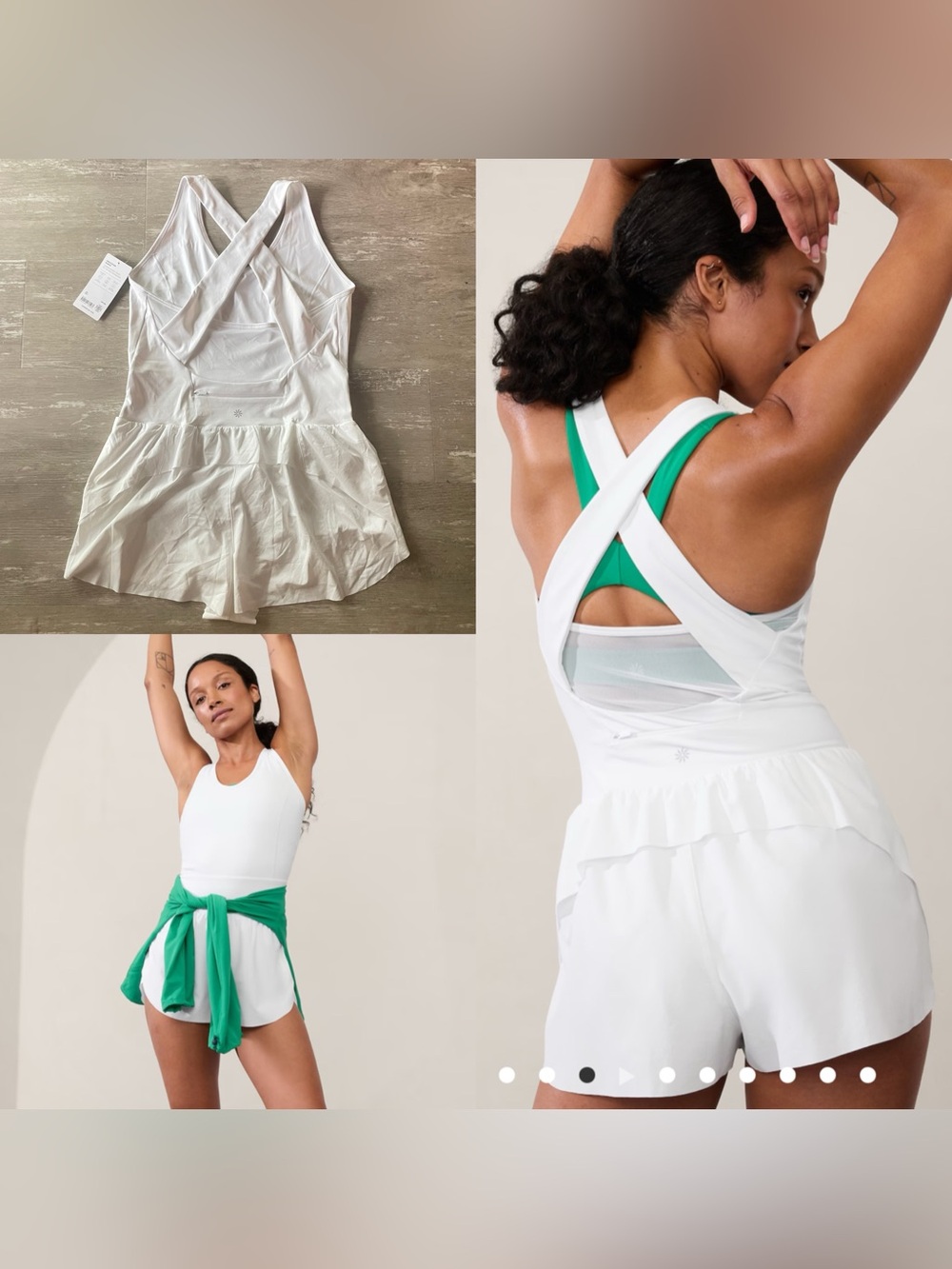 Size Large NWT Athleta Crossover Runsie in Bright White